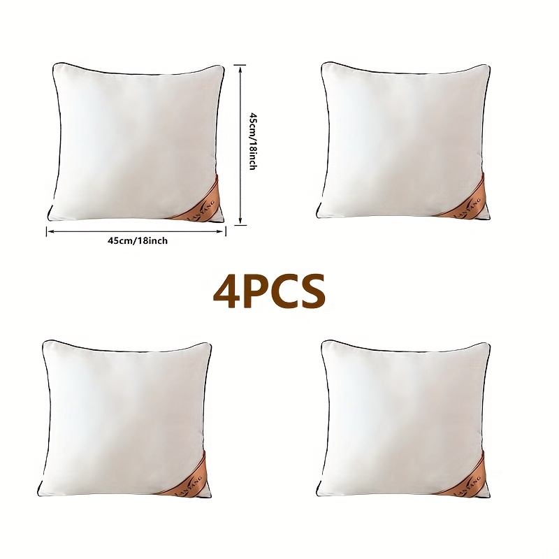 Pillow Insert 18X18 - 4 แพ็คคุณภาพสูงหรูหรา High-Rebound Throw 45*45 หมอน,
