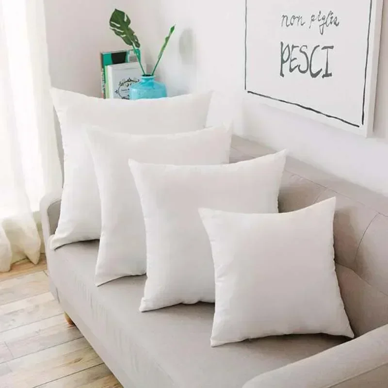 Pillow Insert 18X18 - หมอนอิงใยฝ้ายแท้ 100% สีขาวมาตรฐาน รุ่น Bounce Back