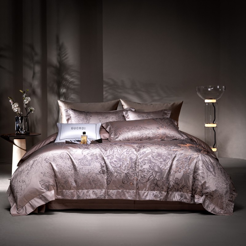 ชุดเครื่องนอน4ชิ้นผ้าแจ็คการ์ด - Home Textiles Premium บทวิจารณ์และราคา