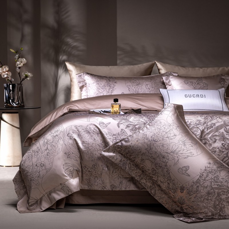 ชุดเครื่องนอน4ชิ้นผ้าแจ็คการ์ด - Home Textiles Premium บทวิจารณ์และราคา