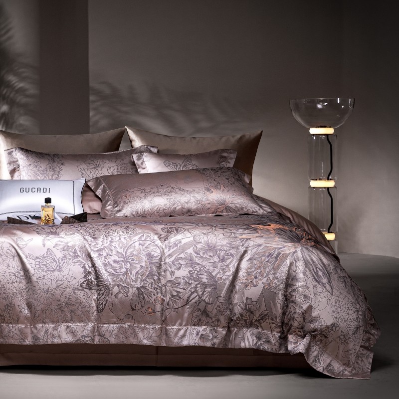 ชุดเครื่องนอน4ชิ้นผ้าแจ็คการ์ด - Home Textiles Premium บทวิจารณ์และราคา