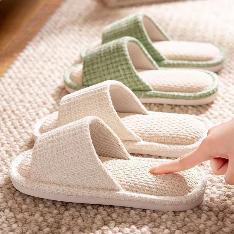 รองเท้าแตะผ้าลินินสำหรับผู้หญิ - Home Textile บทวิจารณ์และราคา