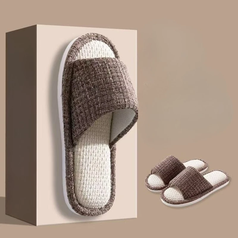 รองเท้าแตะผ้าลินินสำหรับผู้ชาย - Home Textile บทวิจารณ์และราคา