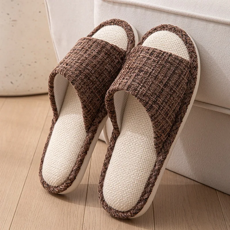รองเท้าแตะผ้าลินินสำหรับผู้ชาย - Home Textile บทวิจารณ์และราคา