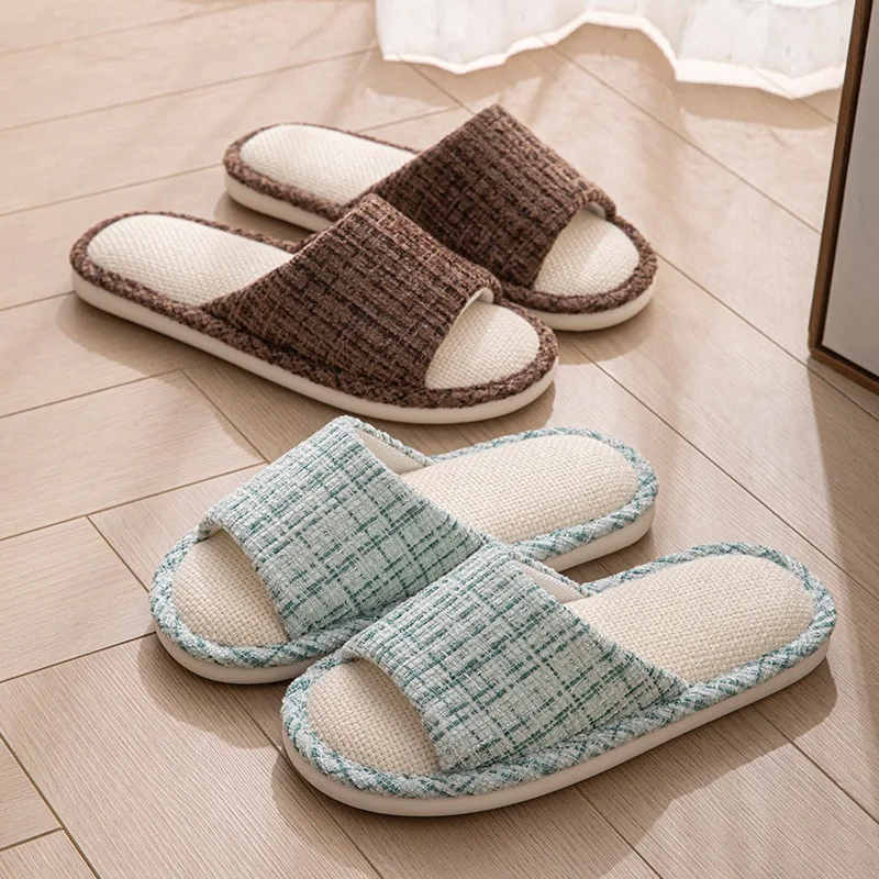 รองเท้าแตะผ้าลินินสำหรับผู้ชาย - Home Textile บทวิจารณ์และราคา